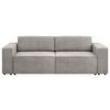 3-SITZER-SOFA Webstoff Grau  - Schwarz/Grau, MODERN, Kunststoff/Textil (254/84/98cm) - Stylife