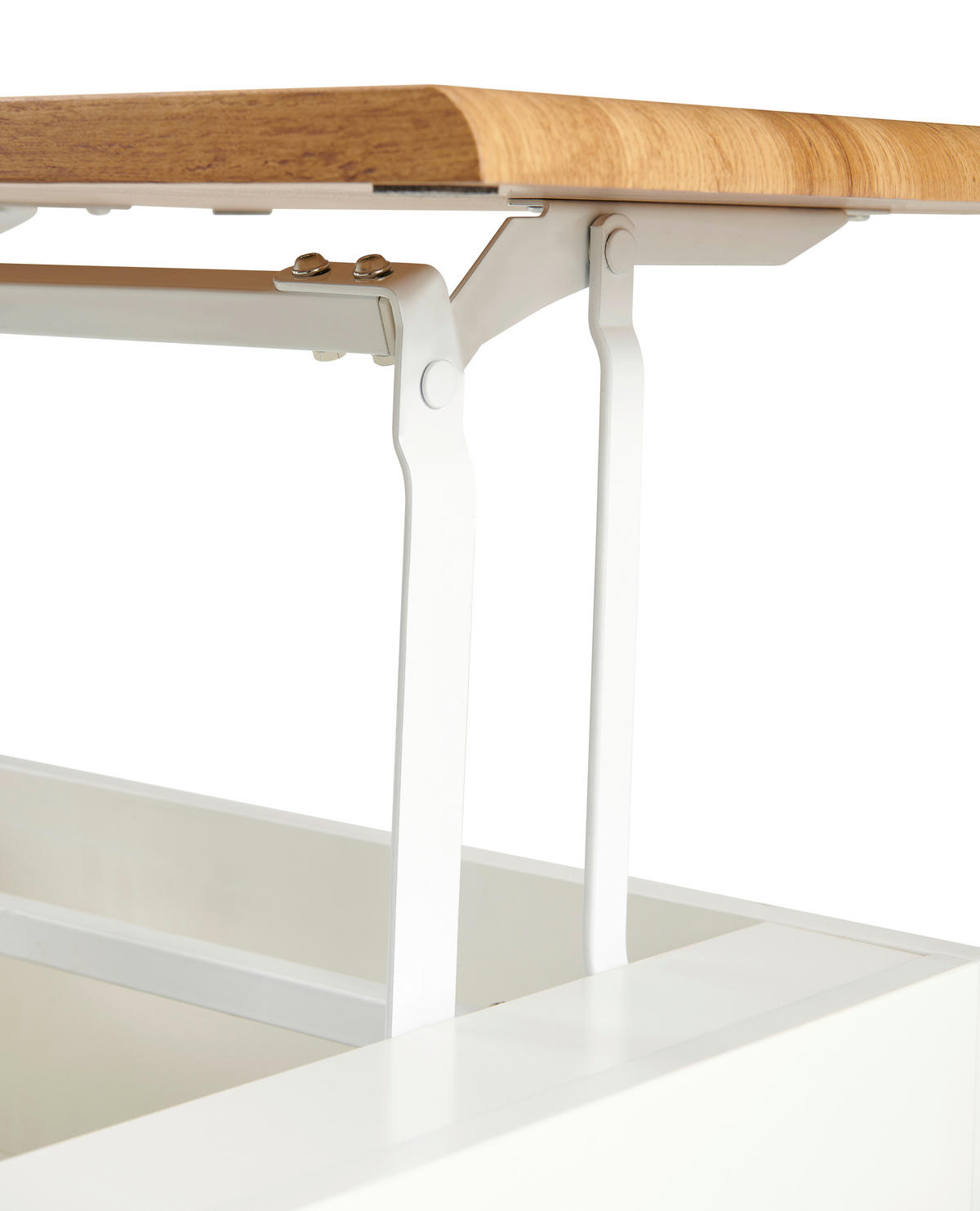 DOHÁNYZÓASZTAL fém, faalapú anyag 120/60/40-65 cm   - tölgyfa/fehér, Design, faalapú anyag/fém (120/60/40-65cm) - Livetastic