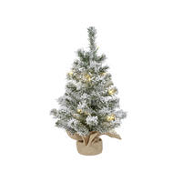 Pom De Crăciun - alb/verde, Basics, plastic/metal (30/45cm) - X-Mas