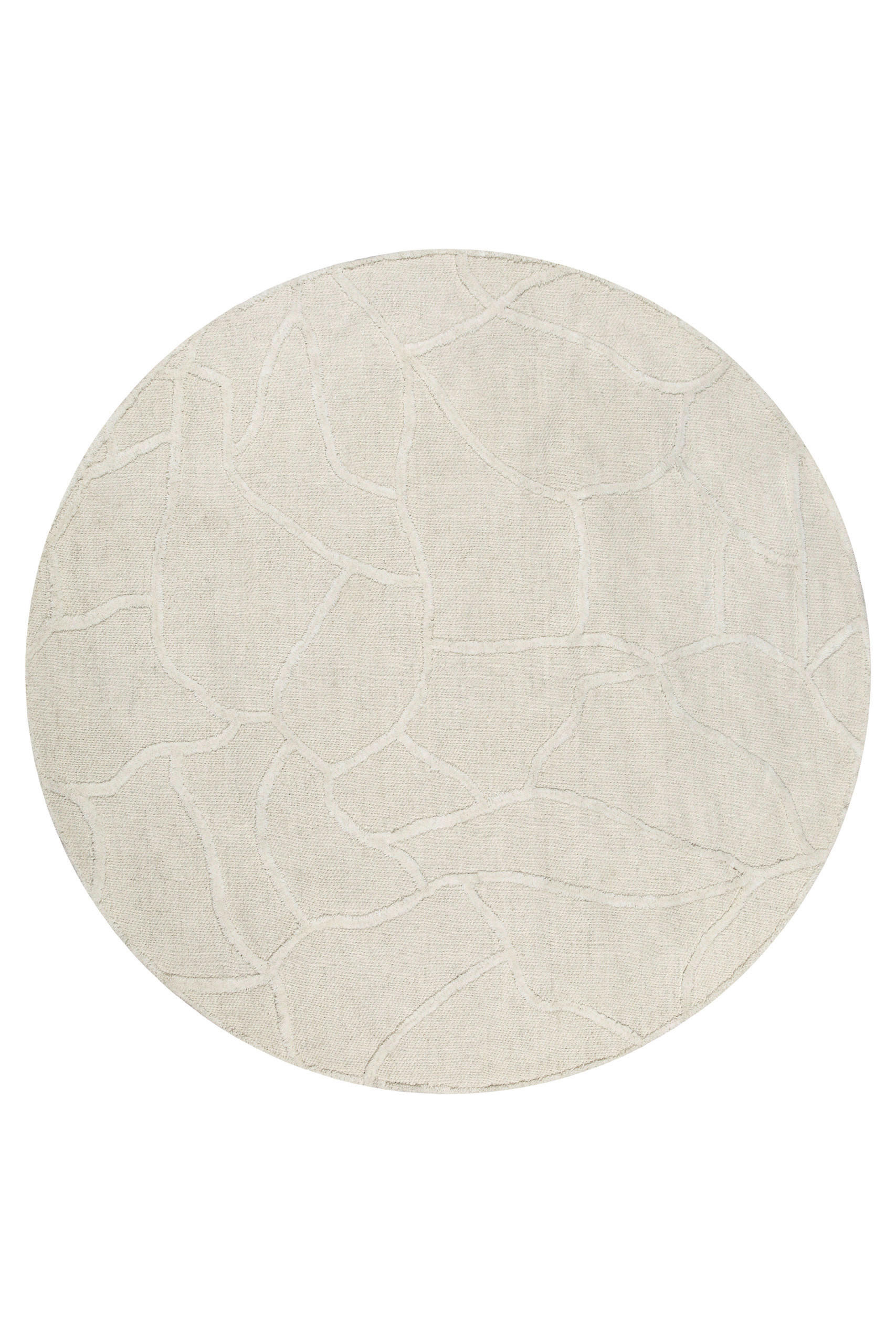 WEBTEPPICH Wohnzimmer 200 cm Hampton Twentysix Creme rund  - Creme, Design, Textil (200cm) - WECON HOME