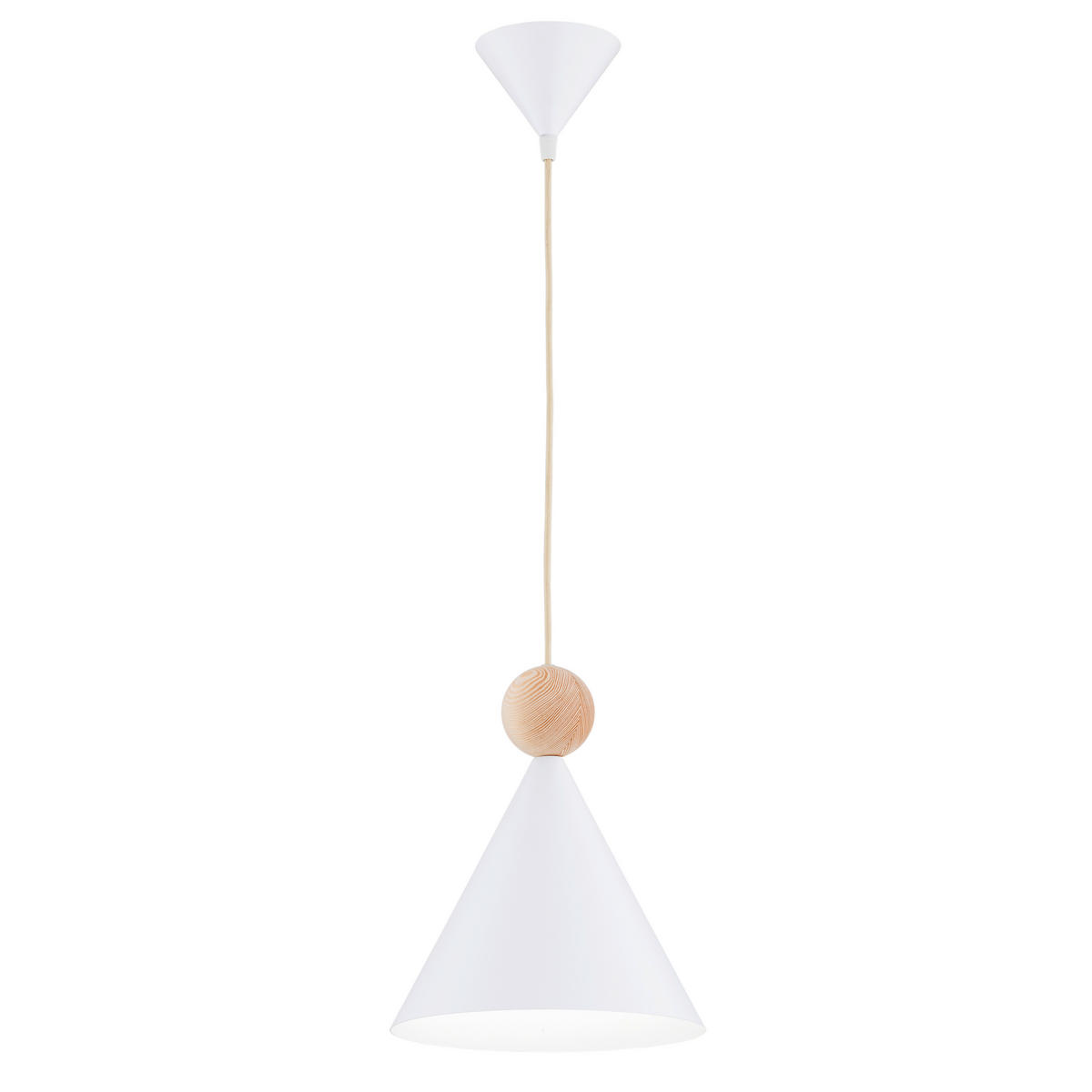 HÄNGELEUCHTE KEGEL 25/25/150 cm   - Weiß, Basics, Metall (25/25/150cm)