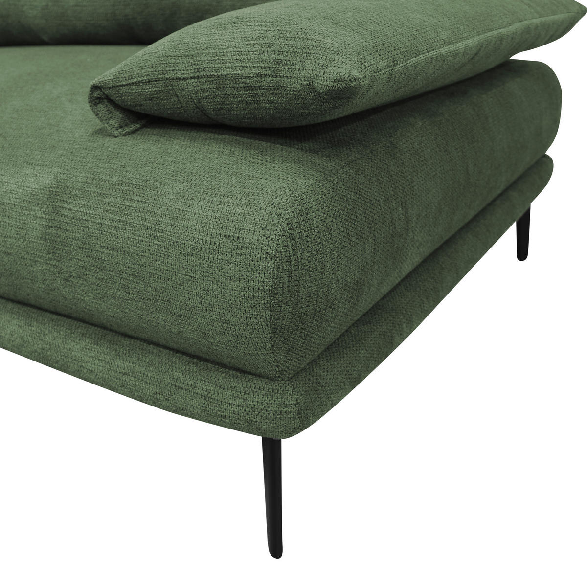 CloseUp von MID.YOU ECKSOFA Grün Webstoff.