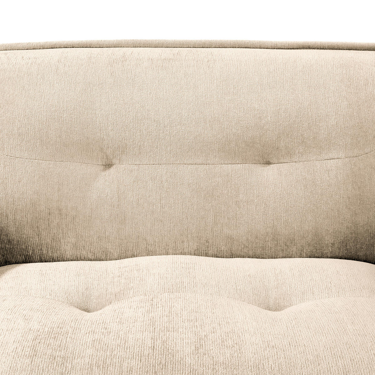 XXL-SESSEL in Chenille Creme  - Creme/Schwarz, Modern, Kunststoff/Textil (182/87/184cm) - Trendmanufaktur