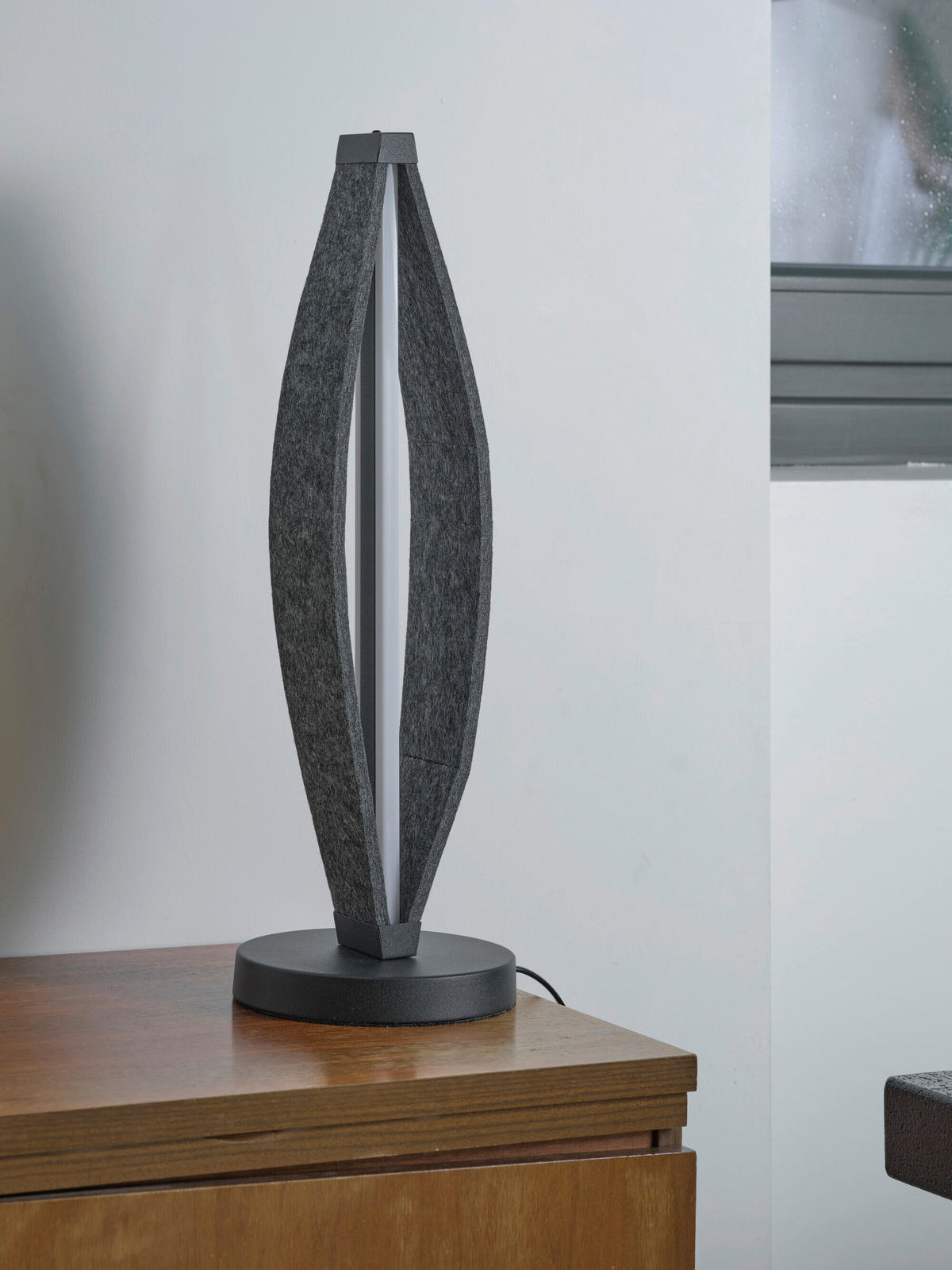 LED-TISCHLEUCHTE 18/52,5 cm   - Dunkelgrau, Design, Kunststoff/Textil (18/52,5cm) - Osram