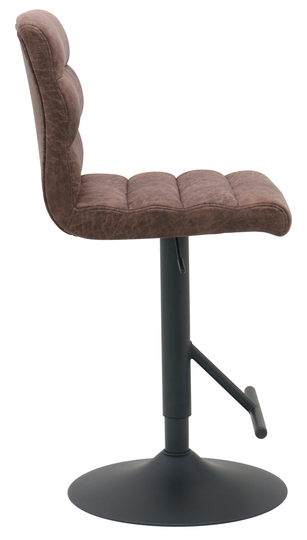BARHOCKER in Schwarz, Dunkelbraun  - Dunkelbraun/Schwarz, MODERN, Textil/Metall (42/99.5/53cm) - Livetastic