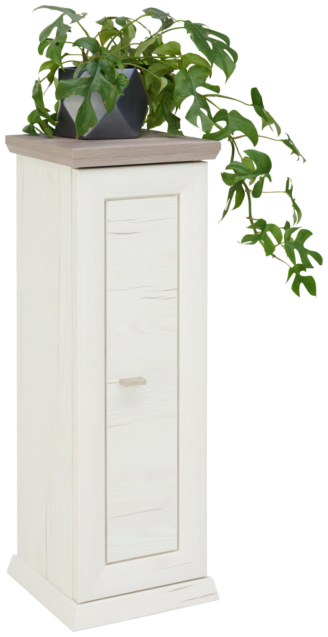 BLUMENSÄULE - Weiß/Grau, LIFESTYLE (30/30/85cm) - Hom`in