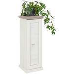 BLUMENSÄULE in Holzwerkstoff 30/30/85 cm  - Weiß/Grau, LIFESTYLE, Holzwerkstoff (30/30/85cm) - Hom`in