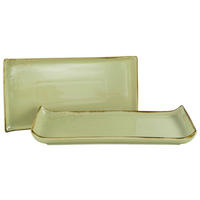 SERVIERPLATTE   16,5/33 cm   - Salbeigrün, Trend, Keramik (16,5/33cm) - Creatable