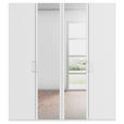 DREHTÜRENSCHRANK 201/223/60 cm 4-türig Weiß  - Weiß, Design, Glas/Holzwerkstoff (201/223/60cm) - Novel