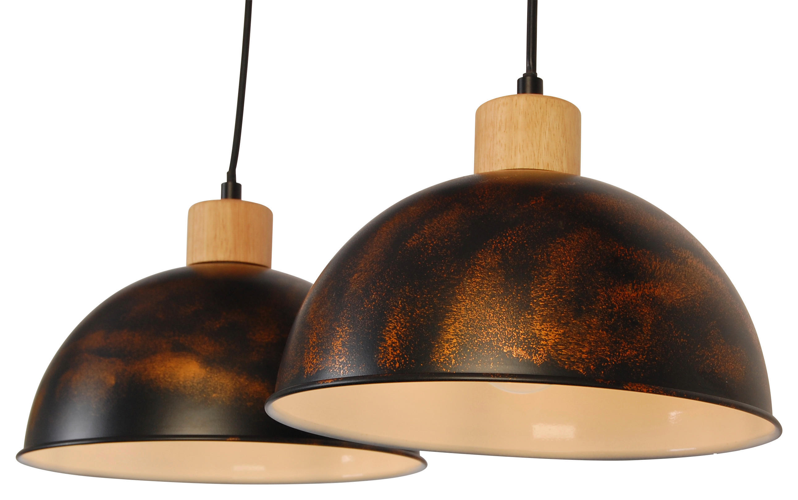 HÄNGELEUCHTE 107,5/26/180 cm   - Schwarz/Naturfarben, Trend, Holz/Metall (107,5/26/180cm) - Novel