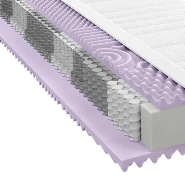 TASCHENFEDERKERNMATRATZE 180/200 cm Höhe ca. 25 cm  - Weiss, Basics, Textil (180/200cm) - Sleeptex