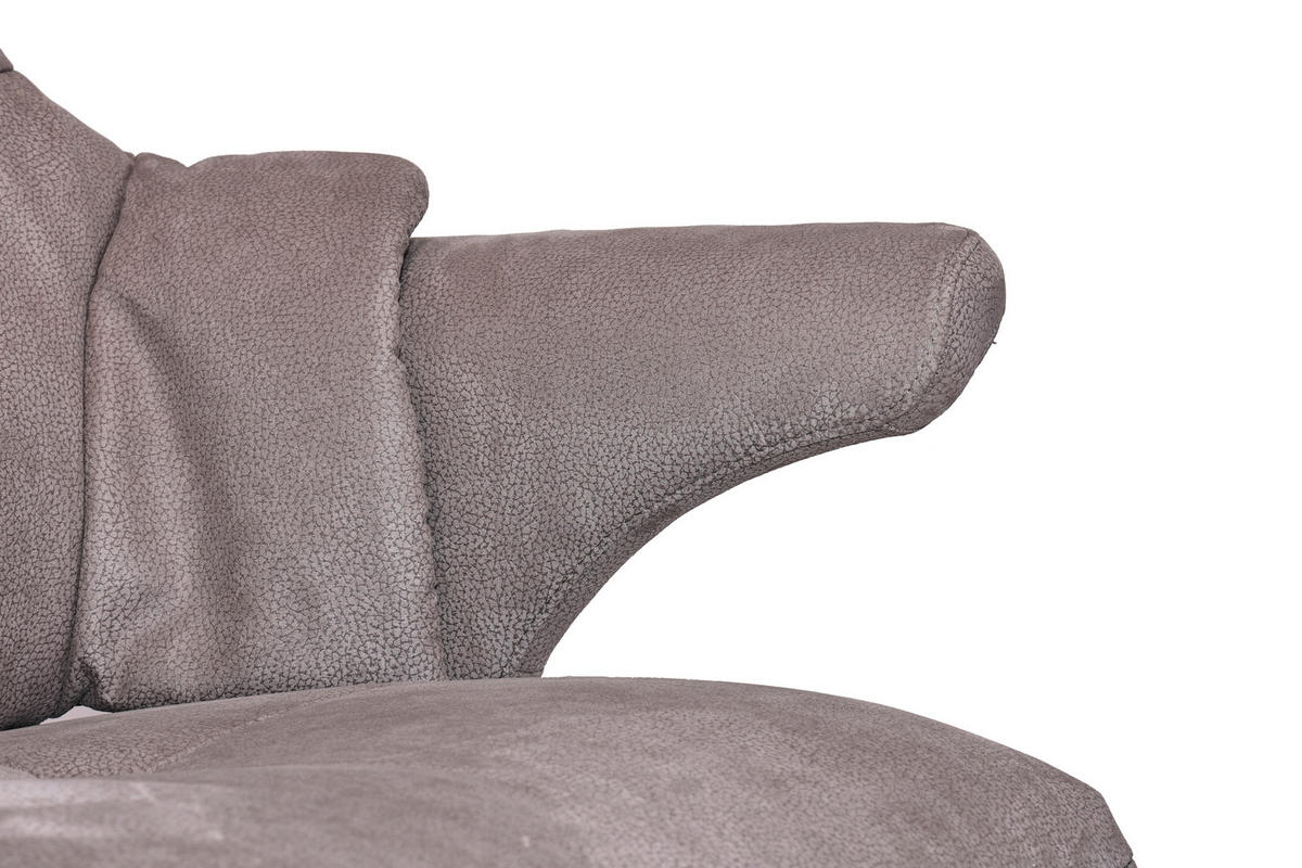 CHEFSESSEL Webstoff Grau, Alufarben  - Alufarben/Grau, Design, Textil/Metall (78/115-122/81cm) - Novel