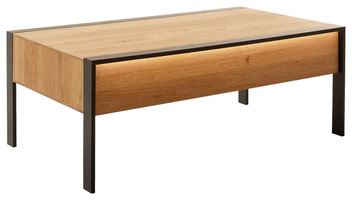 COUCHTISCH in Holz, Metall 120/69/46 cm  - Eichefarben/Anthrazit, Natur, Holz/Metall (120/69/46cm) - Schöner Wohnen