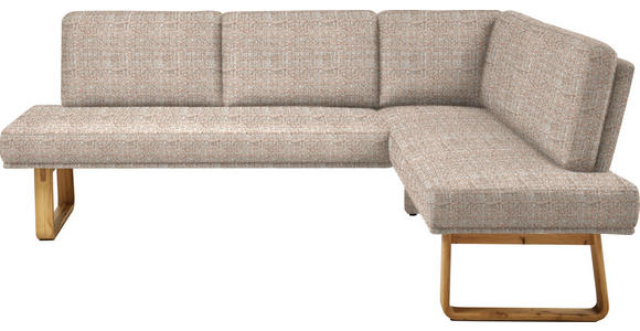 ECKBANK 280/174 cm in Orange, Eichefarben - Eichefarben/Orange, Design, Holz/Textil (280/174cm) - Dieter Knoll