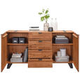 SIDEBOARD in 172,8/90,6/43 cm - Eichefarben/Schwarz, Trend, Holz/Metall (172,8/90,6/43cm) - Landscape