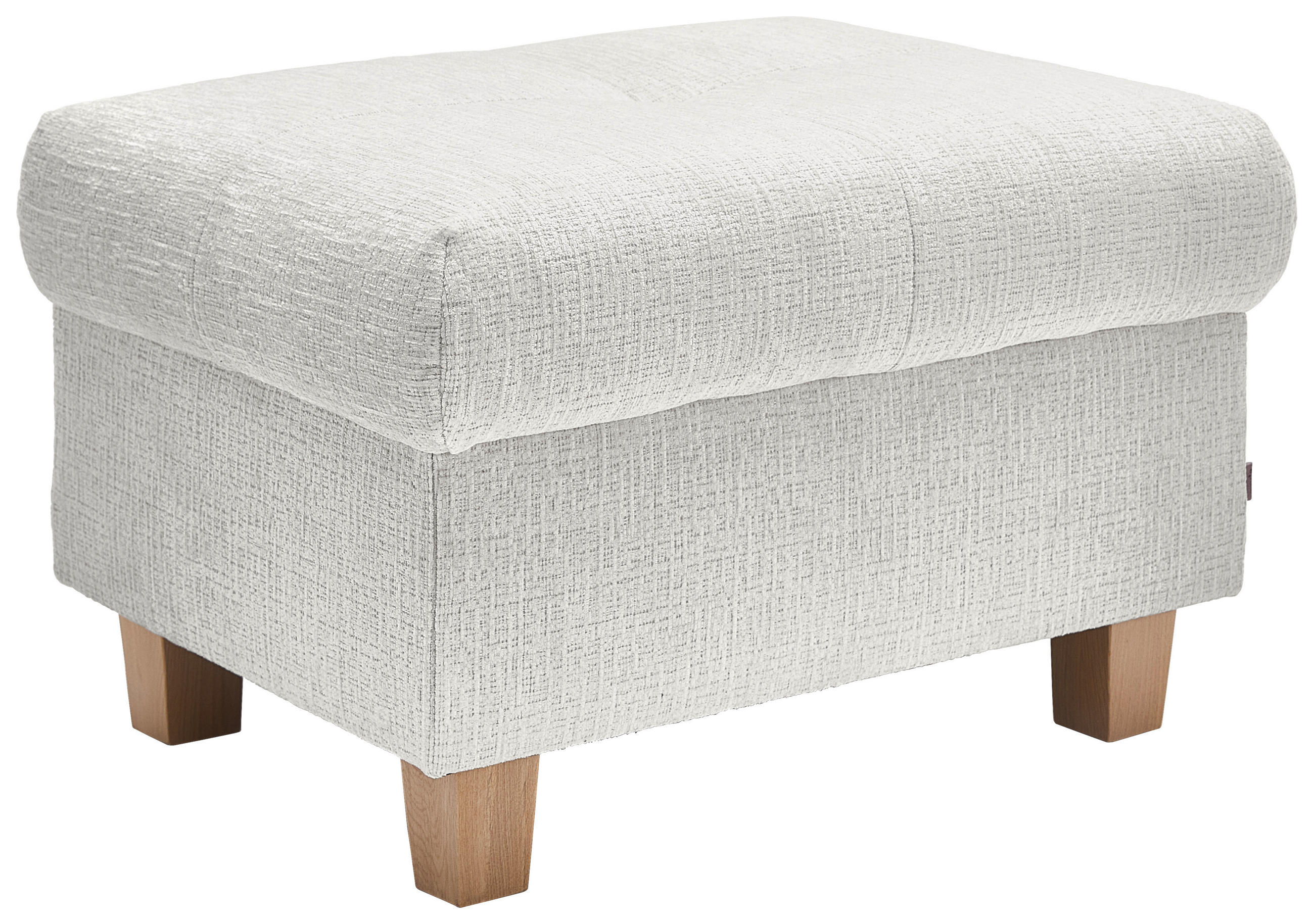 HOCKER Samt Grau  - Naturfarben/Grau, Design, Holz/Textil (71/46/57cm) - Venda