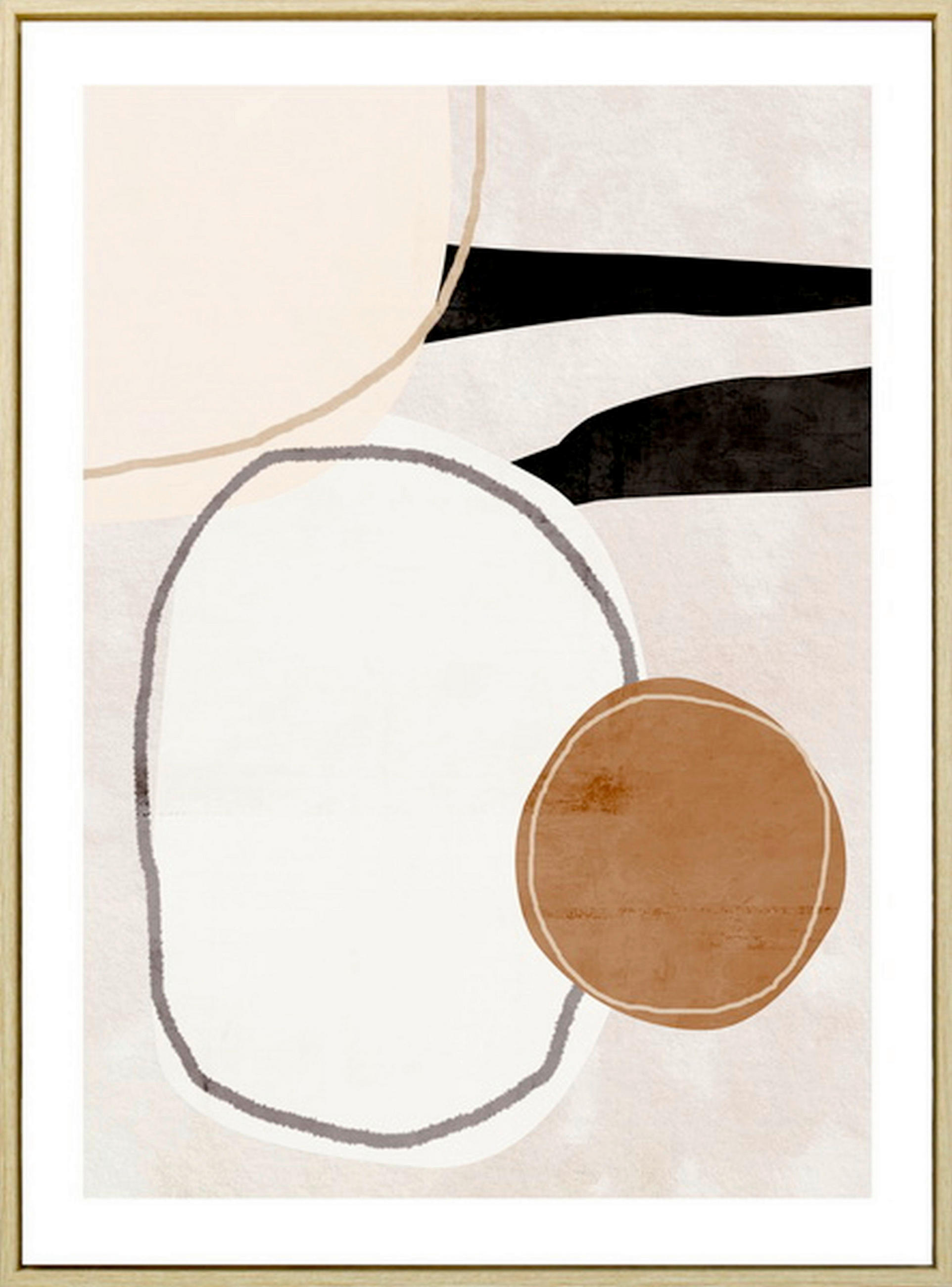 KUNSTDRUCK Abstraktes 45/60 cm  - Hellbraun/Beige, Trend, Holzwerkstoff/Kunststoff (45/60cm) - Monee