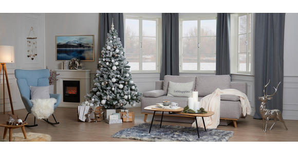 BOXSPRINGSOFA  mit Stoffauswahl, Rücken echt Hellgrau  - Hellgrau, Design, Holz/Textil (203/97/107cm) - Dieter Knoll