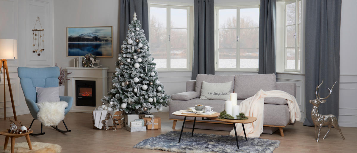 BOXSPRINGSOFA in Hellgrau  - Hellgrau, Design, Holz/Textil (203/97/107cm) - Dieter Knoll