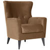 OHRENSESSEL Velours Taupe    - Taupe/Schwarz, KONVENTIONELL, Kunststoff/Textil (72/96/77cm) - Livetastic