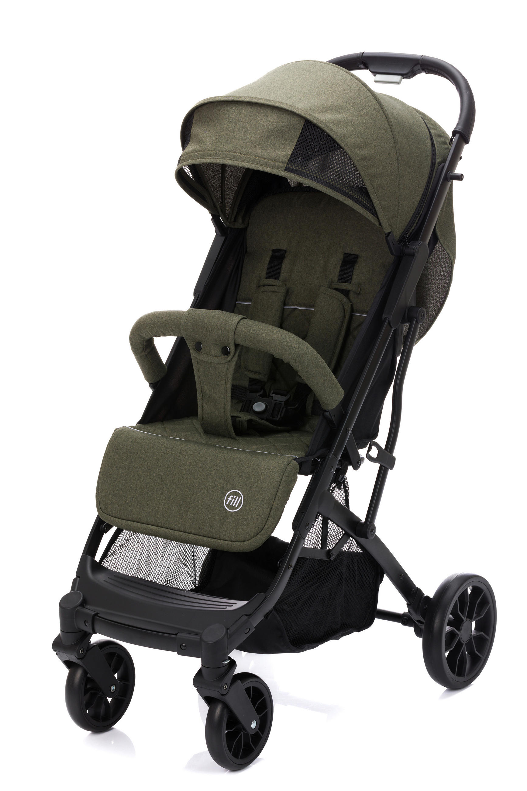 BUGGY Styler Elite  - Schwarz/Olivgrün, Basics, Textil/Metall (105/70/51cm) - Fillikid