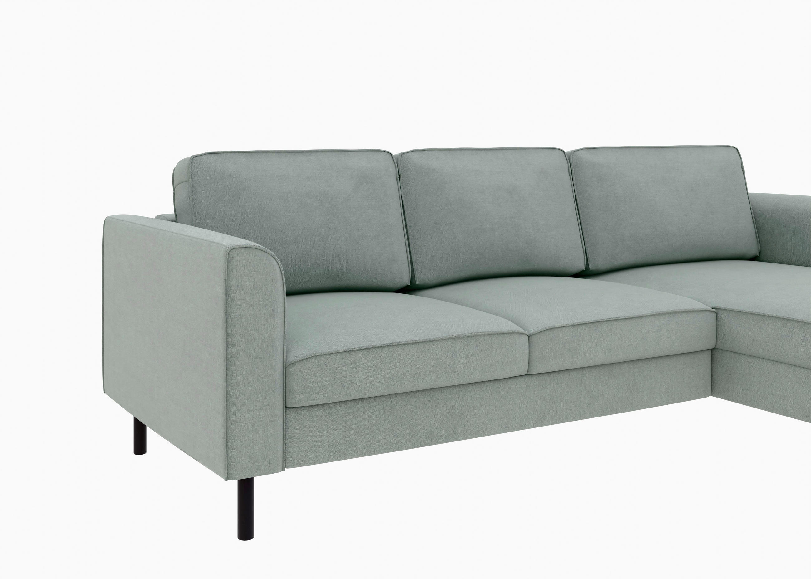 Thumbnail - Trendmanufaktur Eckschlafsofa, Grau, Textil, 4-Sitzer, 232x161 cm, Made in Europe, Bettkasten erhältlich, Sitzqualitäten...