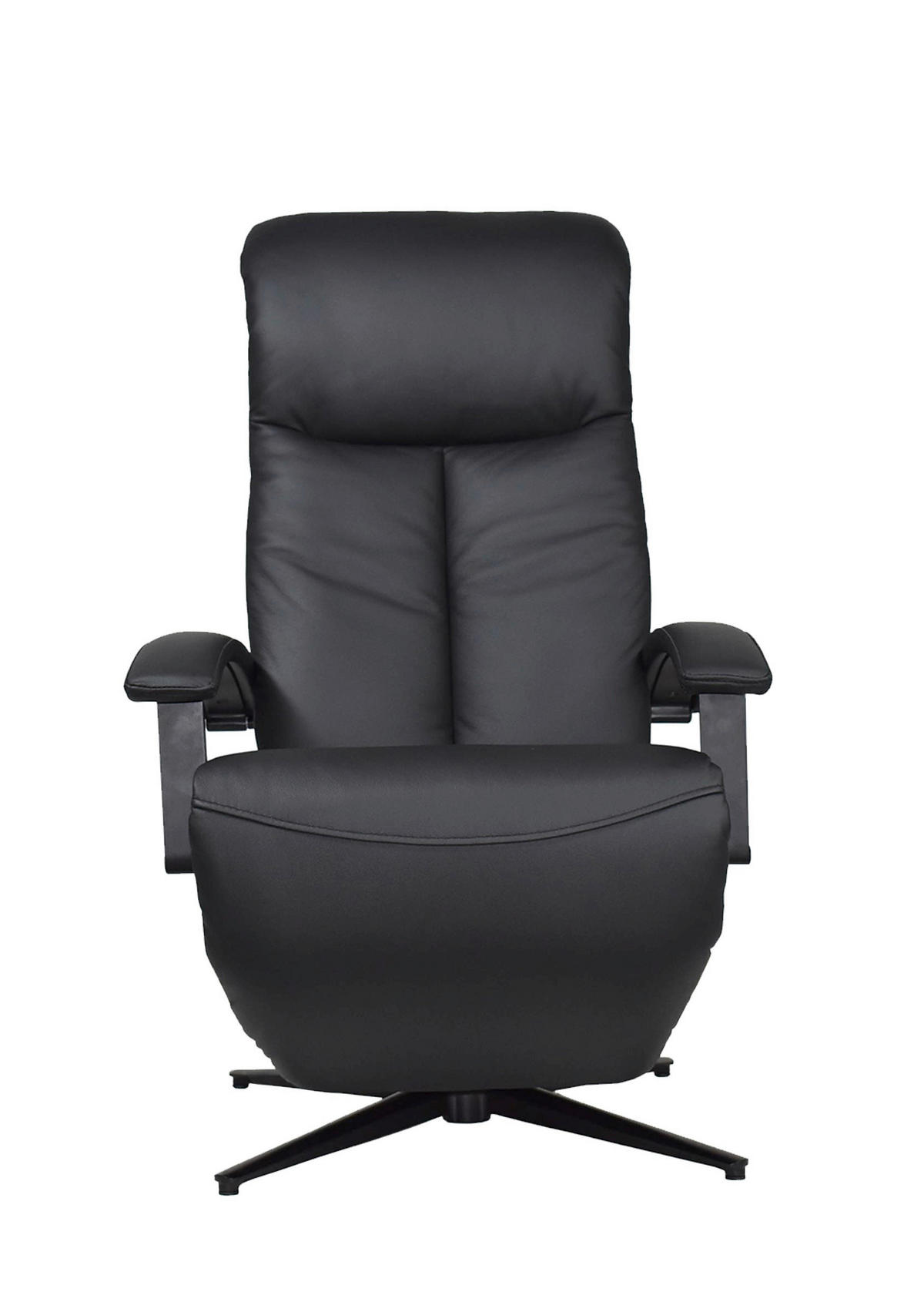 POČIVALNIK,  črna, barve aluminija kovina, tekstil, usnje - črna/barve aluminija, Design, kovina/tekstil (68/112/86cm) - Cantus