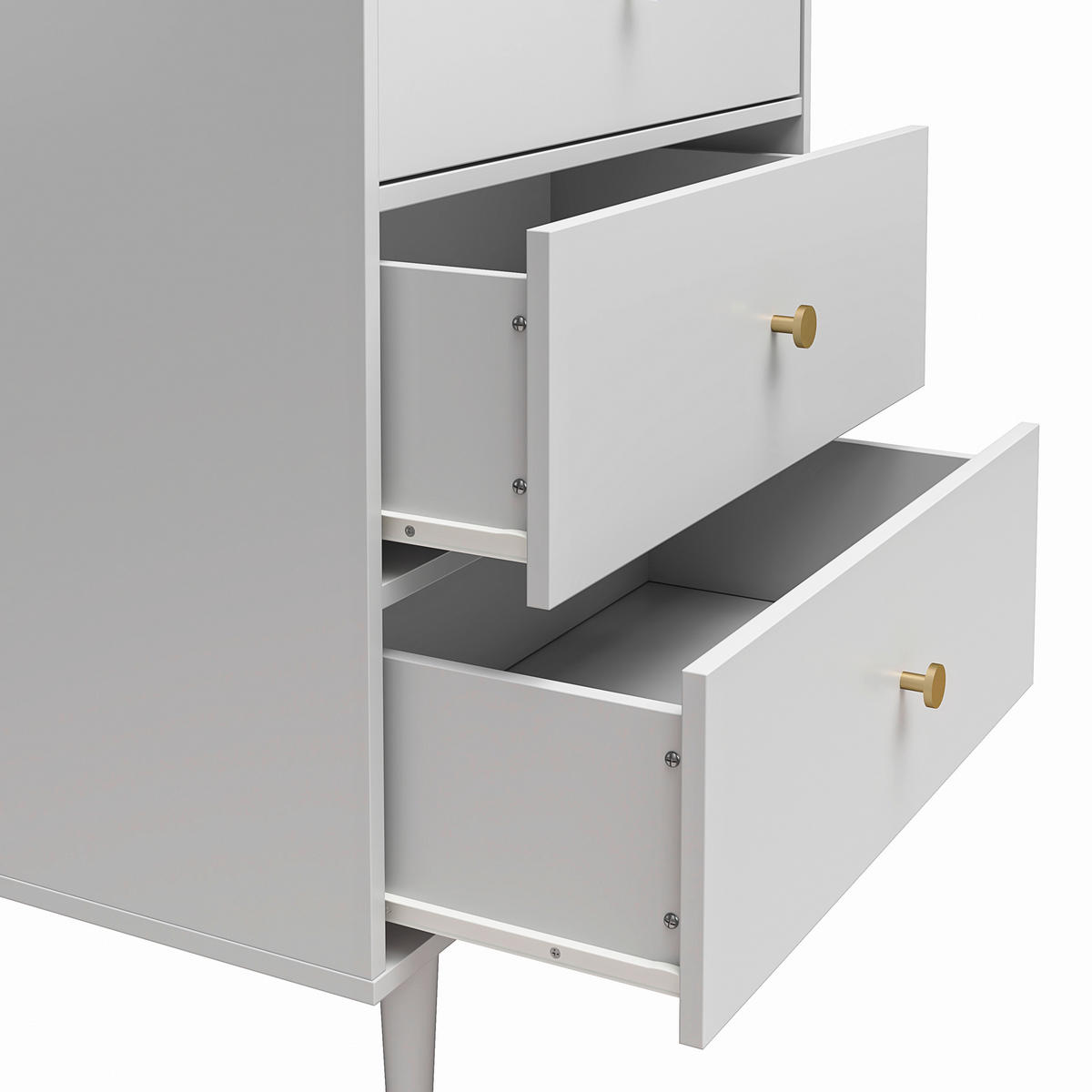 KOMMODE Elizabeth  in  - Goldfarben/Grau, Design, Holzwerkstoff/Metall (70/141/46cm) - MID.YOU