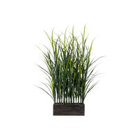 KUNSTPFLANZE Grasbündel 90 cm  - Braun/Grün, Design, Holz/Kunststoff (90cm) - P & B