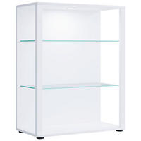 VITRINE  in Weiß  - Schwarz/Weiß, MODERN, Glas/Holzwerkstoff (70/90/35cm) - MID.YOU