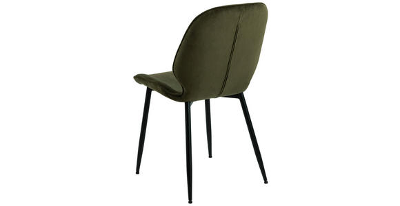 STUHL Cord Olivgrün - Schwarz/Olivgrün, Design, Textil/Metall (48/85/58cm) - Carryhome
