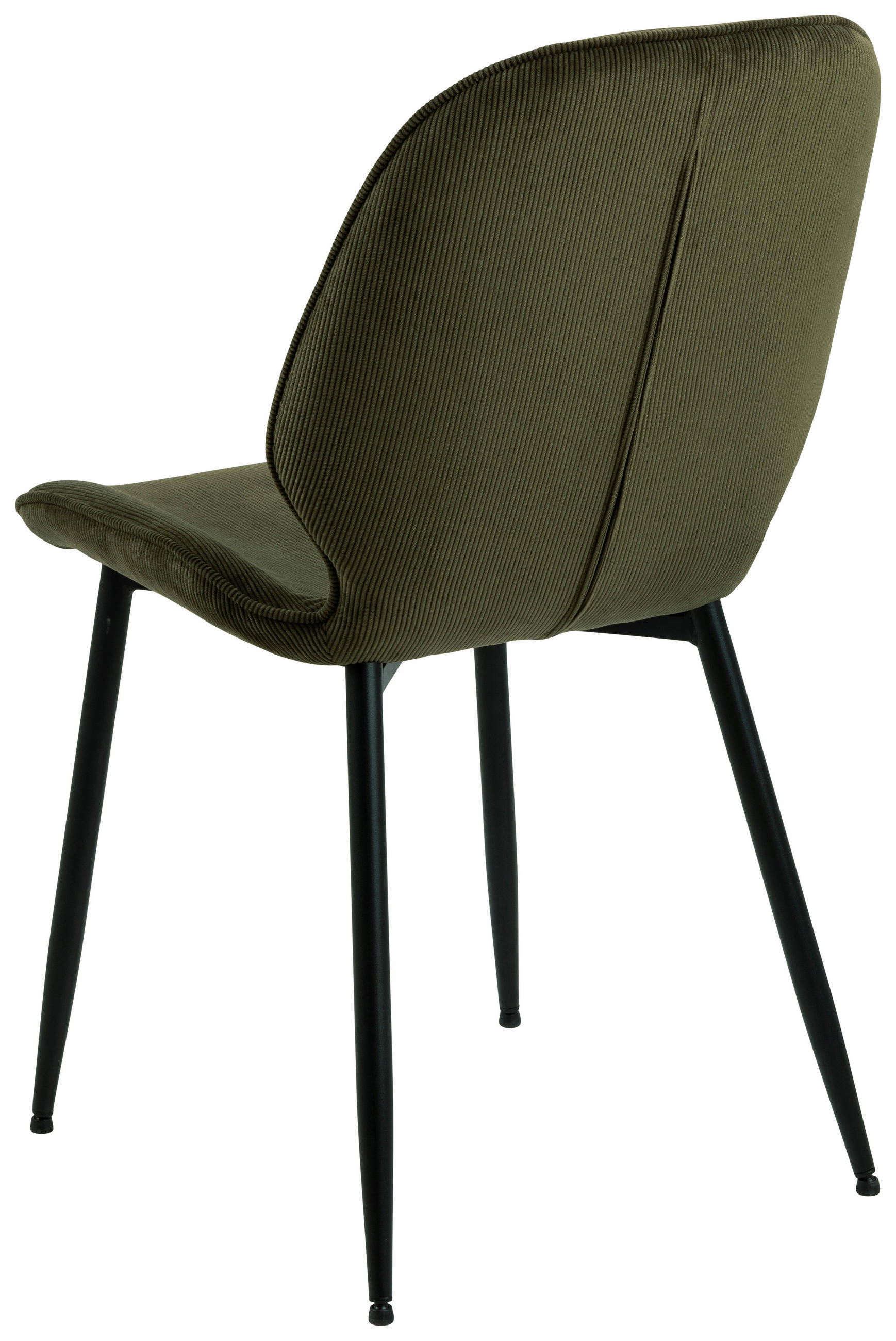 STUHL Cord Olivgrün  - Schwarz/Olivgrün, Design, Textil/Metall (48/85/58cm) - Carryhome