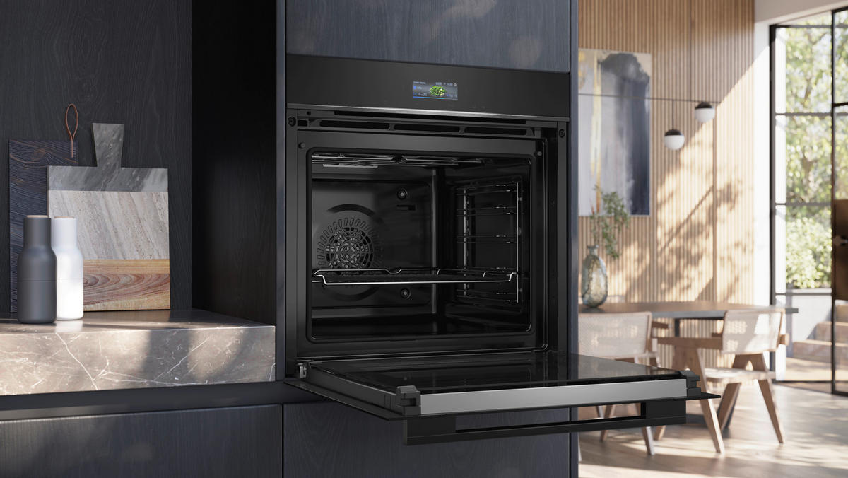 EINBAUBACKOFEN HB772G1B1  - Edelstahlfarben/Schwarz, Basics, Metall (59,4/59,5/54,8cm) - Siemens