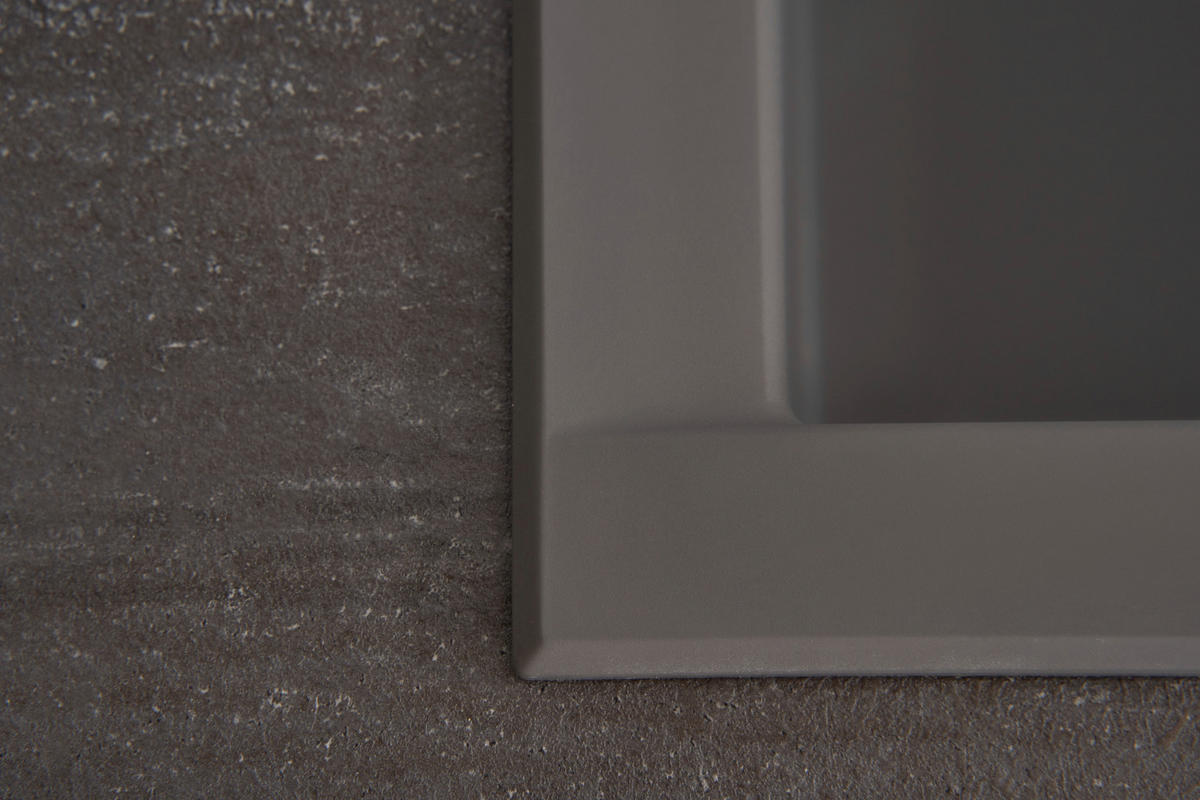 SPÜLE 1712HOUSTON80X50G  - Grau, Trend, Glas/Kunststoff (80/21/50cm) - Respekta
