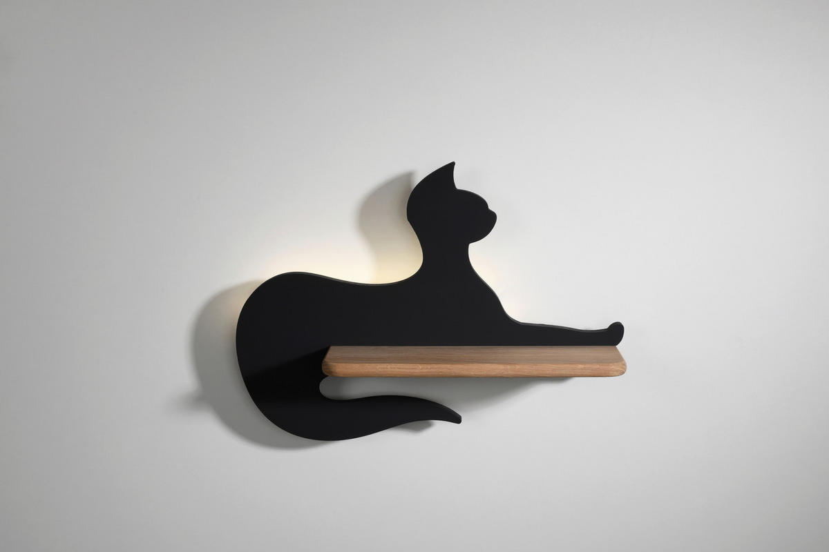 KINDERWANDLEUCHTE 36/12/26 cm   - Schwarz, Basics, Holz/Holzwerkstoff (36/12/26cm)