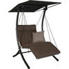 HOLLYWOODSCHAUKEL 100/160/145 cm  - Dunkelgrau/Anthrazit, Basics, Kunststoff/Textil (100/160/145cm) - Boxxx