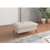HOCKER in Textil Creme  - Creme/Schwarz, KONVENTIONELL, Textil/Metall (102/47/69cm) - Sit & More
