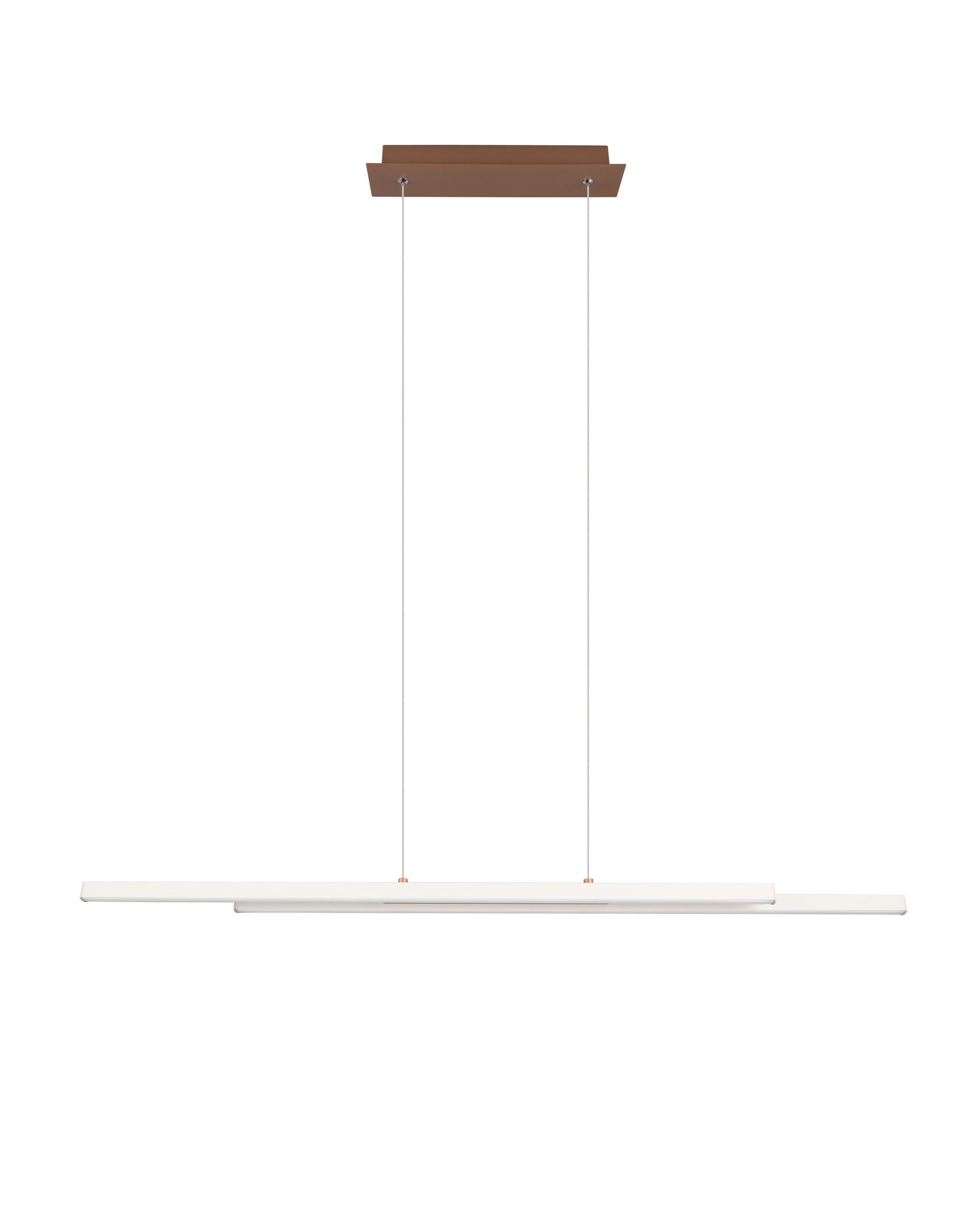 LED-PENDELLEUCHTE    - Braun/Grau, Design, Metall (110,0/150,0/8,5cm)