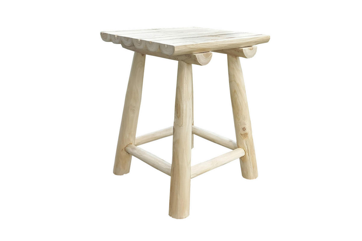 GARTENHOCKER  - Naturfarben, Design, Holz (30/45/30cm) - Livetastic