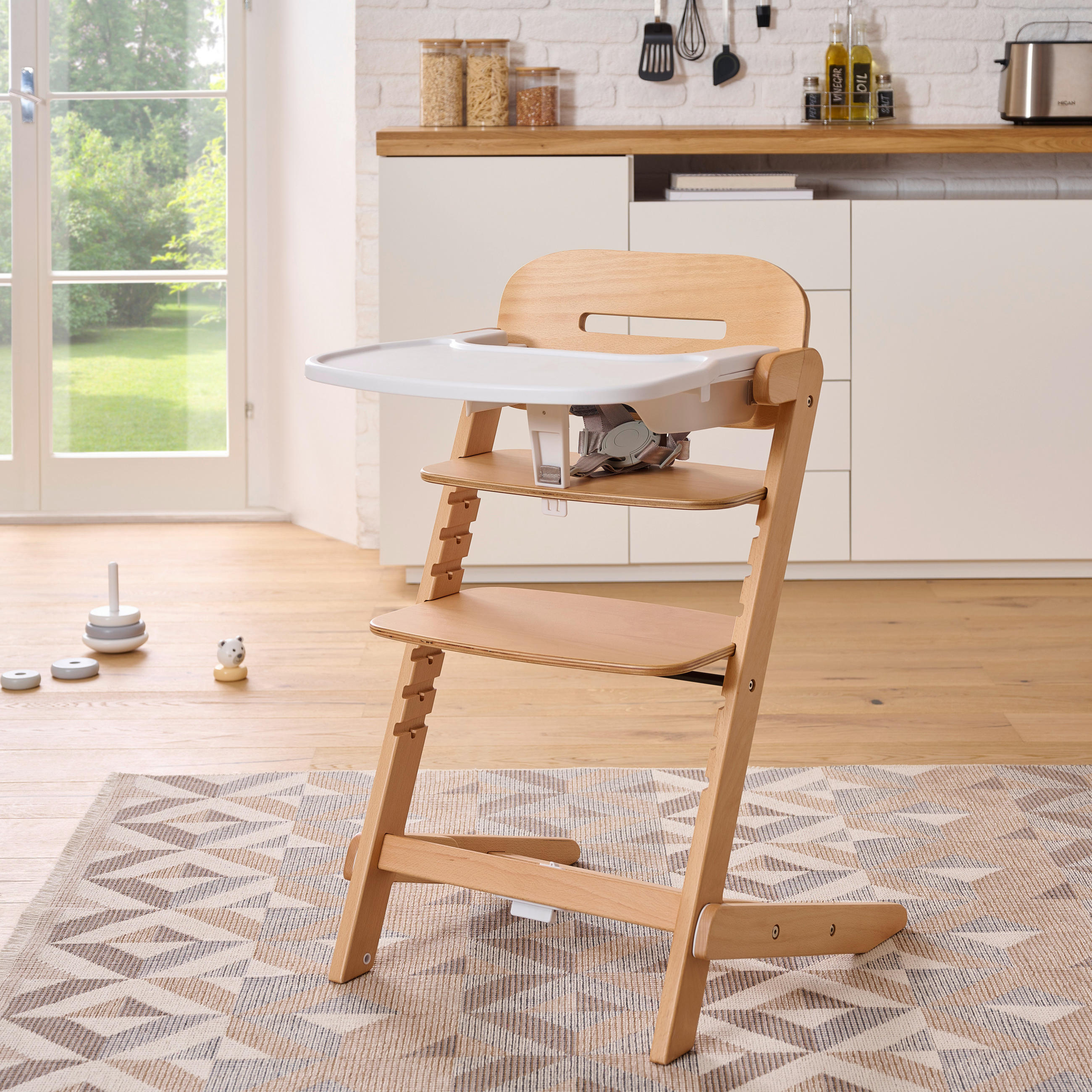 VYSOKÁ ŽIDLE, červený buk, přírodní barvy - přírodní barvy, Design, kov/dřevo (63/48,5/81cm) - Jimmylee