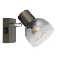 STRAHLER Kairo 10/14/12 cm  - Chromfarben/Schwarzchrom, Design, Glas/Metall (10/14/12cm) - Globo