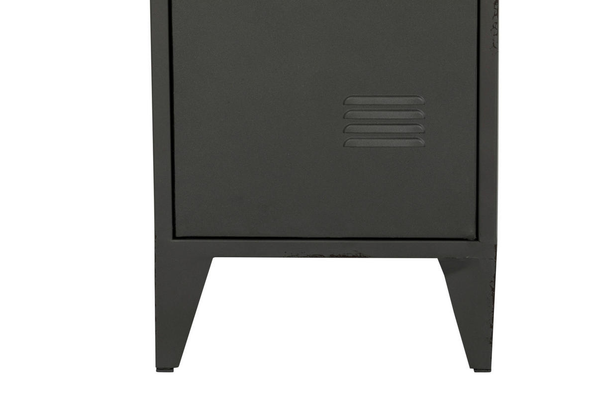 GARDEROBENSCHRANK  in 38/185/51 cm  - Silberfarben/Schwarz, KONVENTIONELL, Metall (38/185/51cm) - Livetastic
