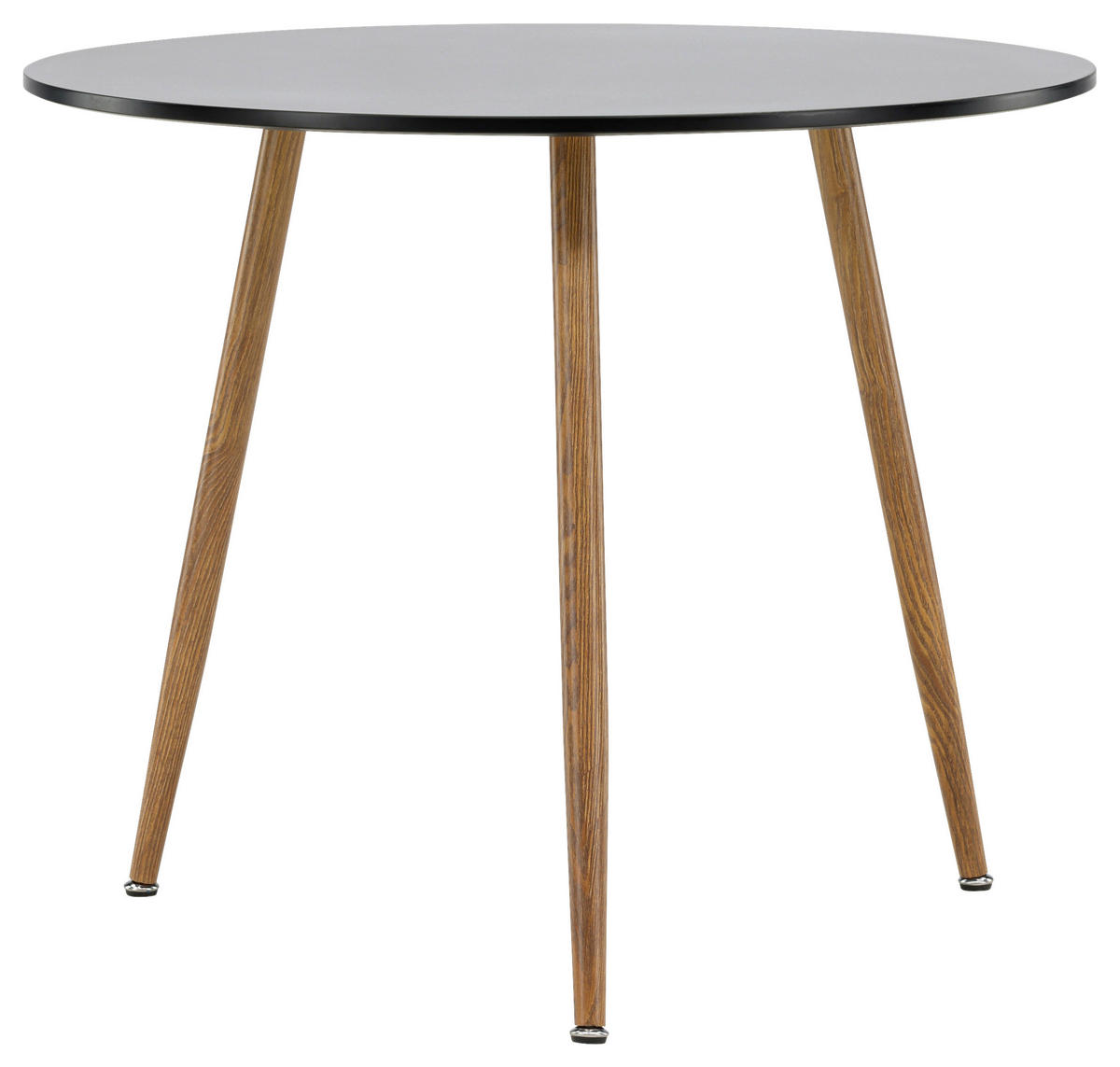 ESSTISCH in Metall, Holzwerkstoff 90/90/75 cm  - Hellbraun/Schwarz, Design, Holzwerkstoff/Metall (90/90/75cm) - Livetastic