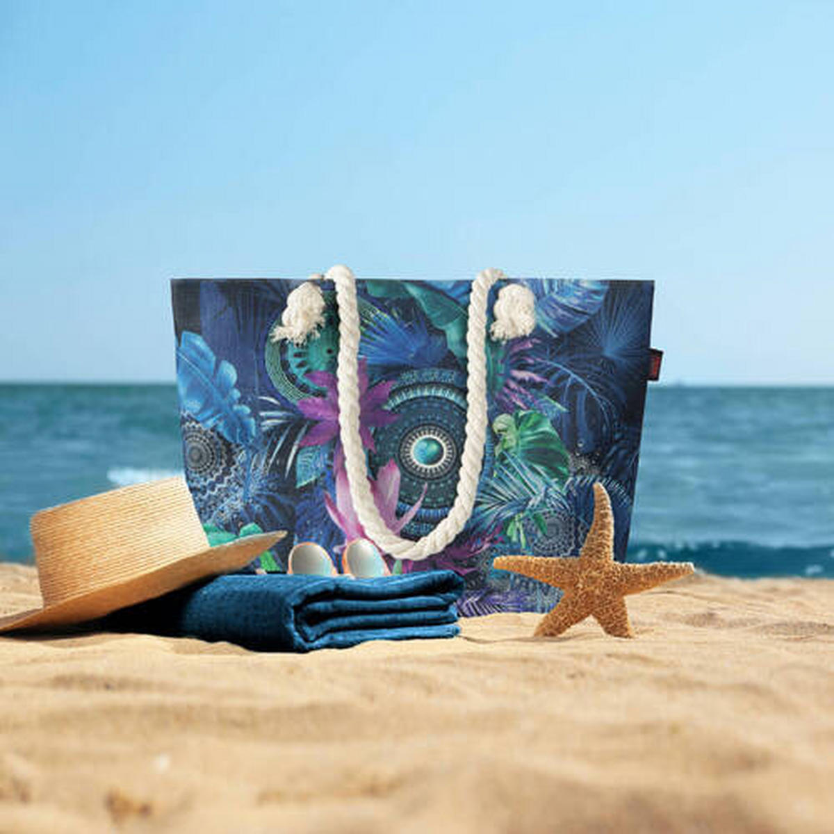 STRANDTASCHE - Multicolor, Trend, Textil (43/60cm)