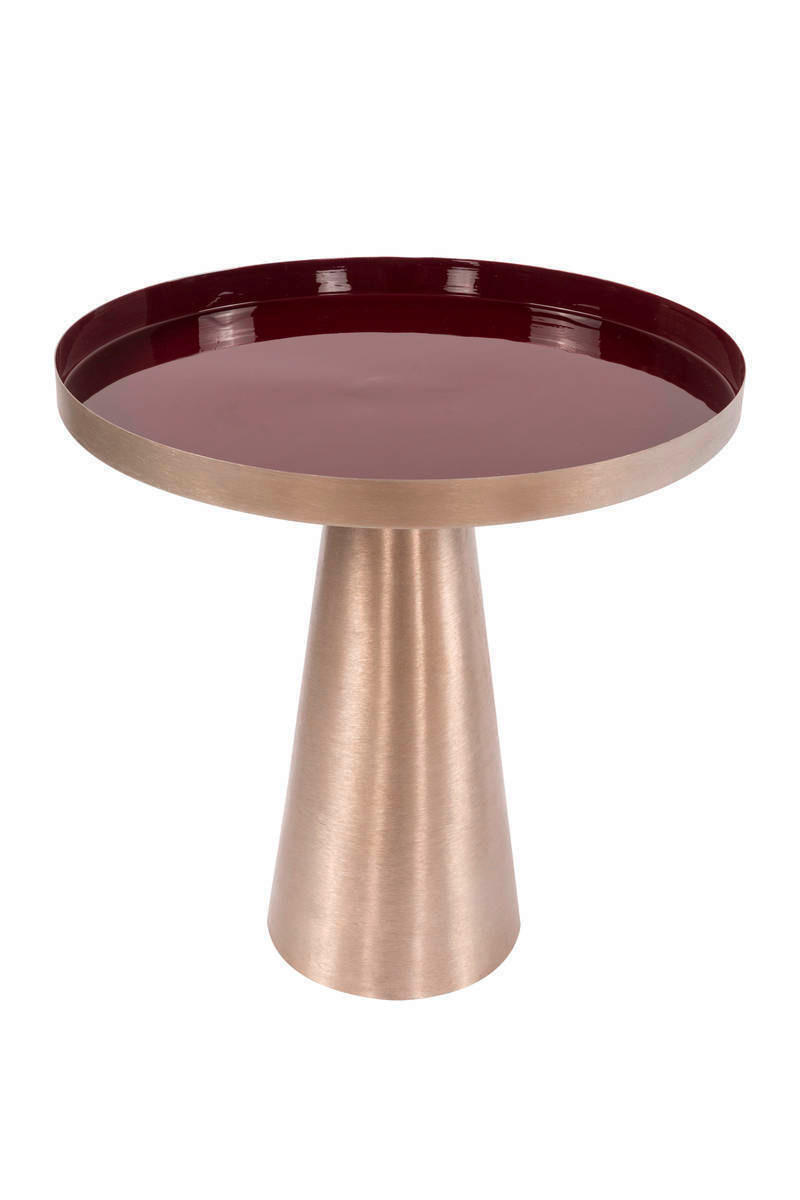 BEISTELLTISCH Beige, Pflaume  - Pflaume/Beige, Basics, Metall (45/45,5cm) - Kayoom