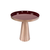 BEISTELLTISCH Beige, Pflaume  - Pflaume/Beige, Basics, Metall (45/45,5cm) - Kayoom