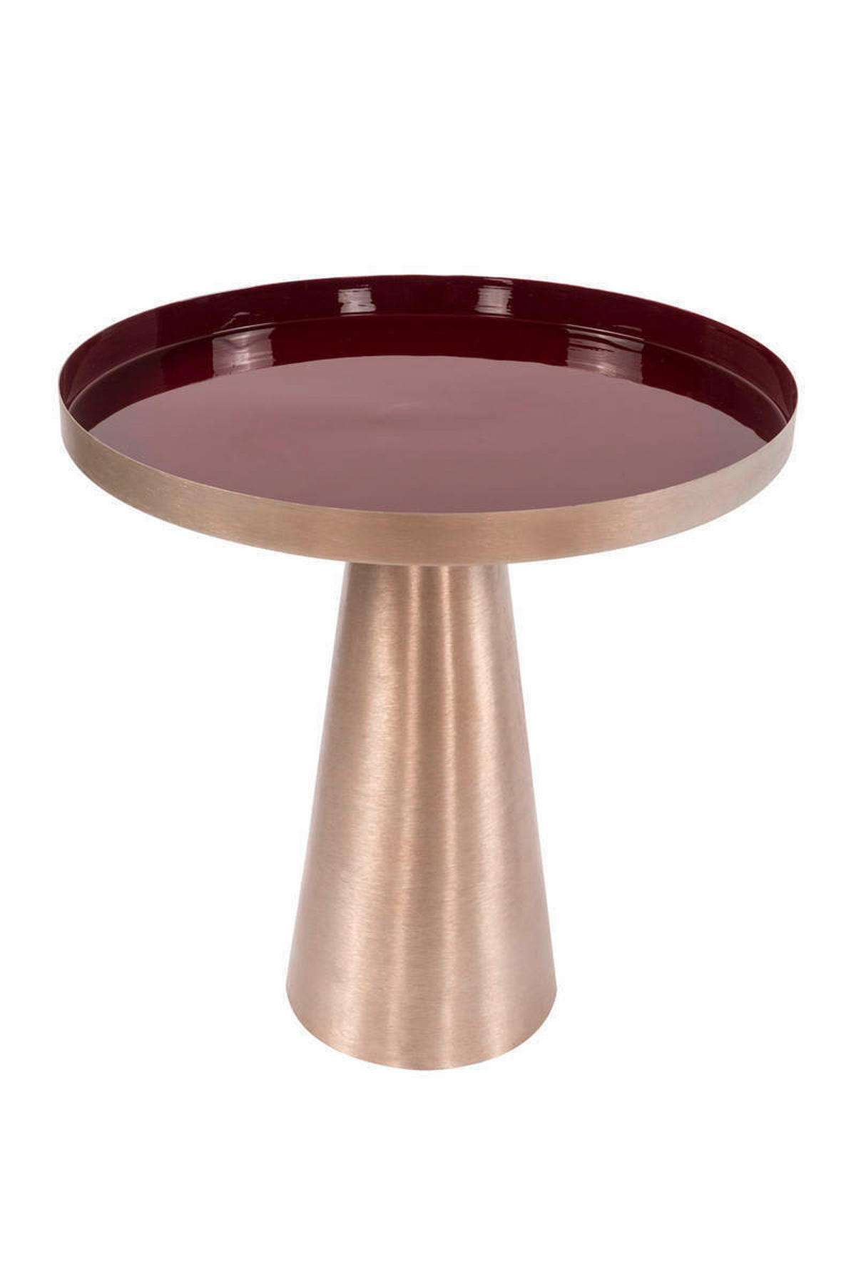 BEISTELLTISCH Beige, Pflaume  - Pflaume/Beige, Basics, Metall (45/45,5cm) - Kayoom