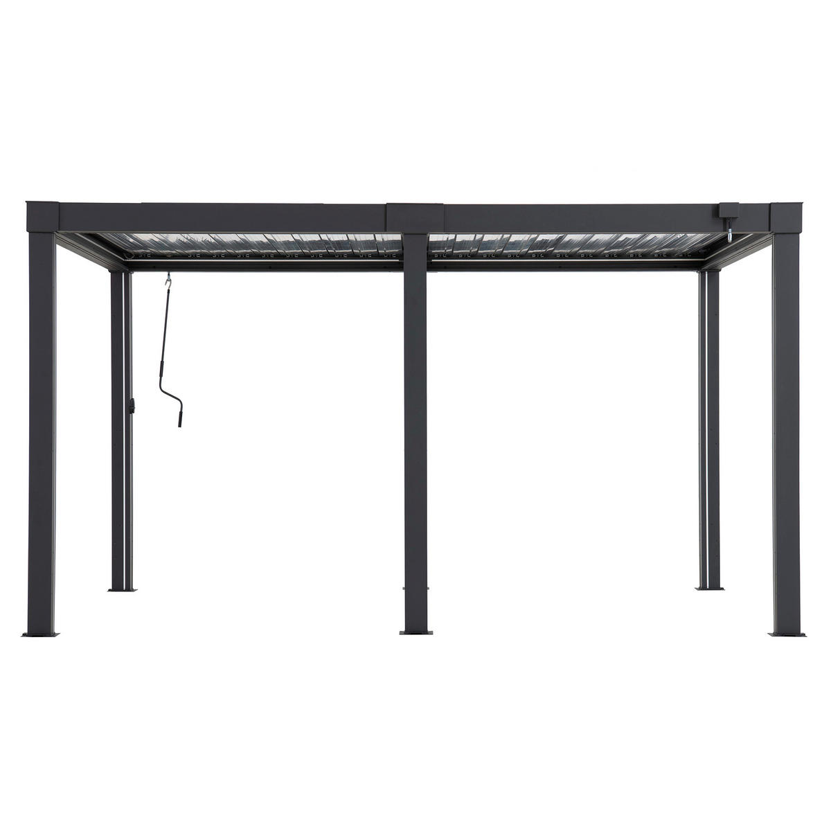 PAVILLON 406/223/306 cm Aluminium  - Anthrazit/Silberfarben, Basics, Metall (406/223/306cm) - Modante