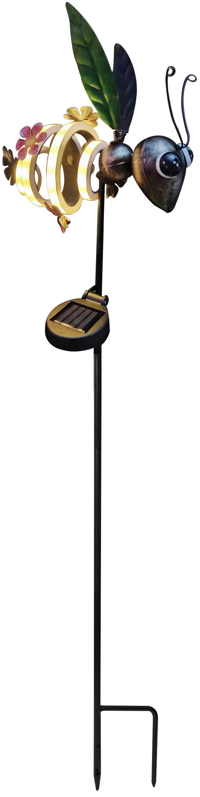 SOLÁRNE SVIETIDLO, 18,7/8,8/80 cm - čierna/biela, Trend, kov/plast (18,7/8,8/80cm) - Ambia Garden