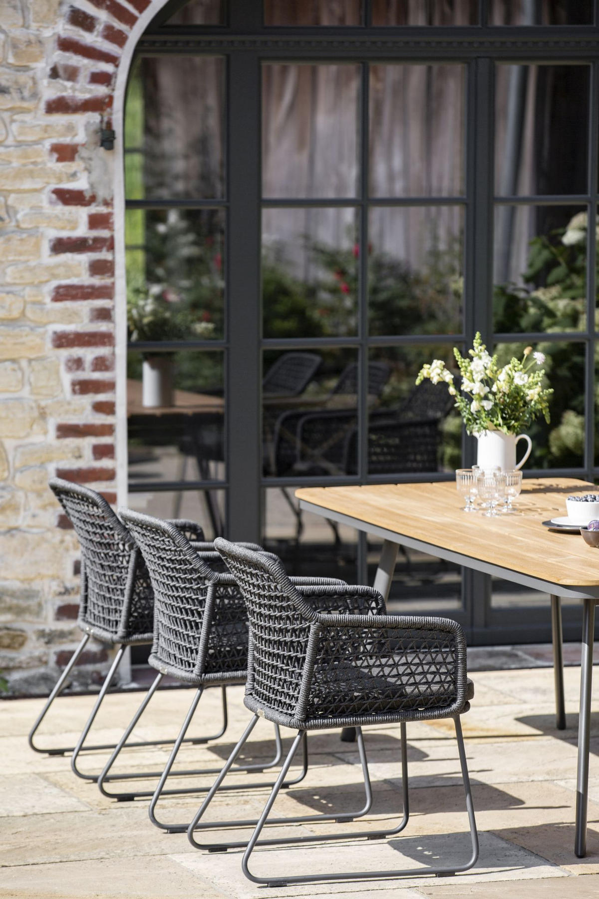 GARTENSESSEL Metall, Textil Anthrazit, Grau  - Anthrazit/Grau, Design, Textil/Metall (60/86/63cm)